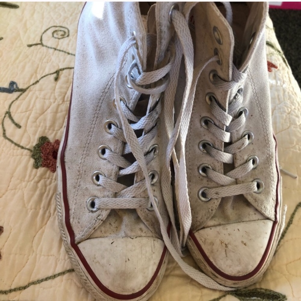 Used White High Tops Converse